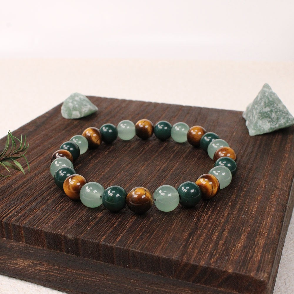 Vintage-Inspired Malachite Style Beaded Bracelet – Symbolic Wealth and Protection