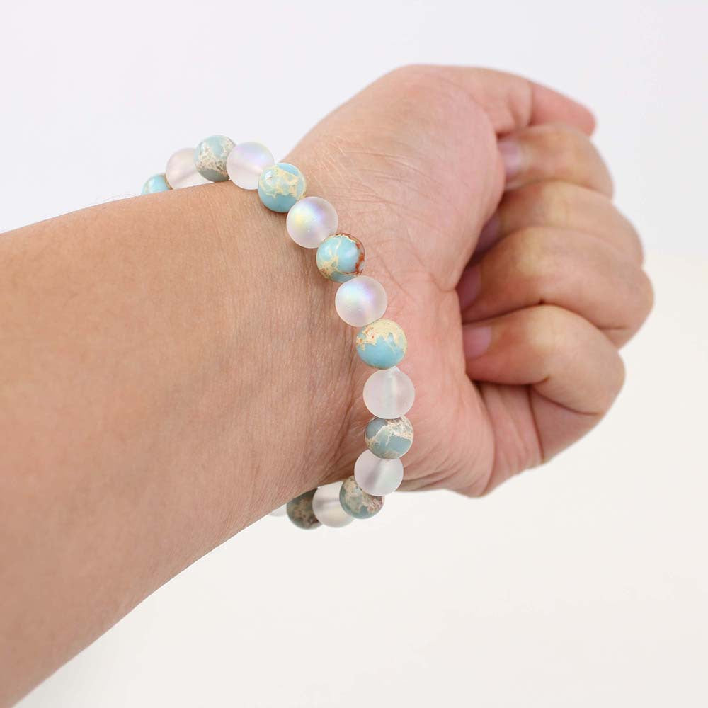 Vintage-Inspired Gradation Beaded Bracelet with Shoushan Stone Style – Fashionable and Versatile Jewelry