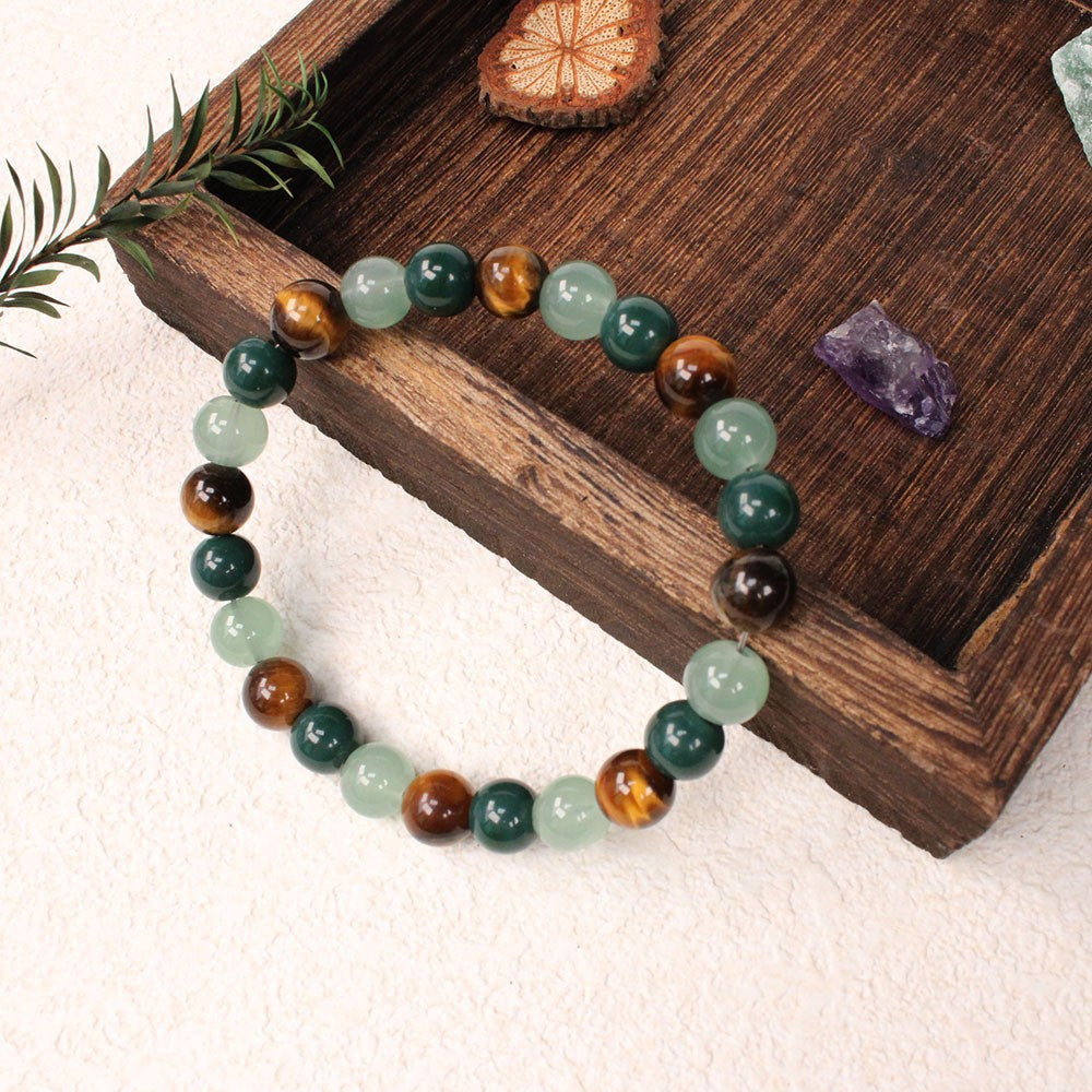 Vintage-Inspired Malachite Style Beaded Bracelet – Symbolic Wealth and Protection