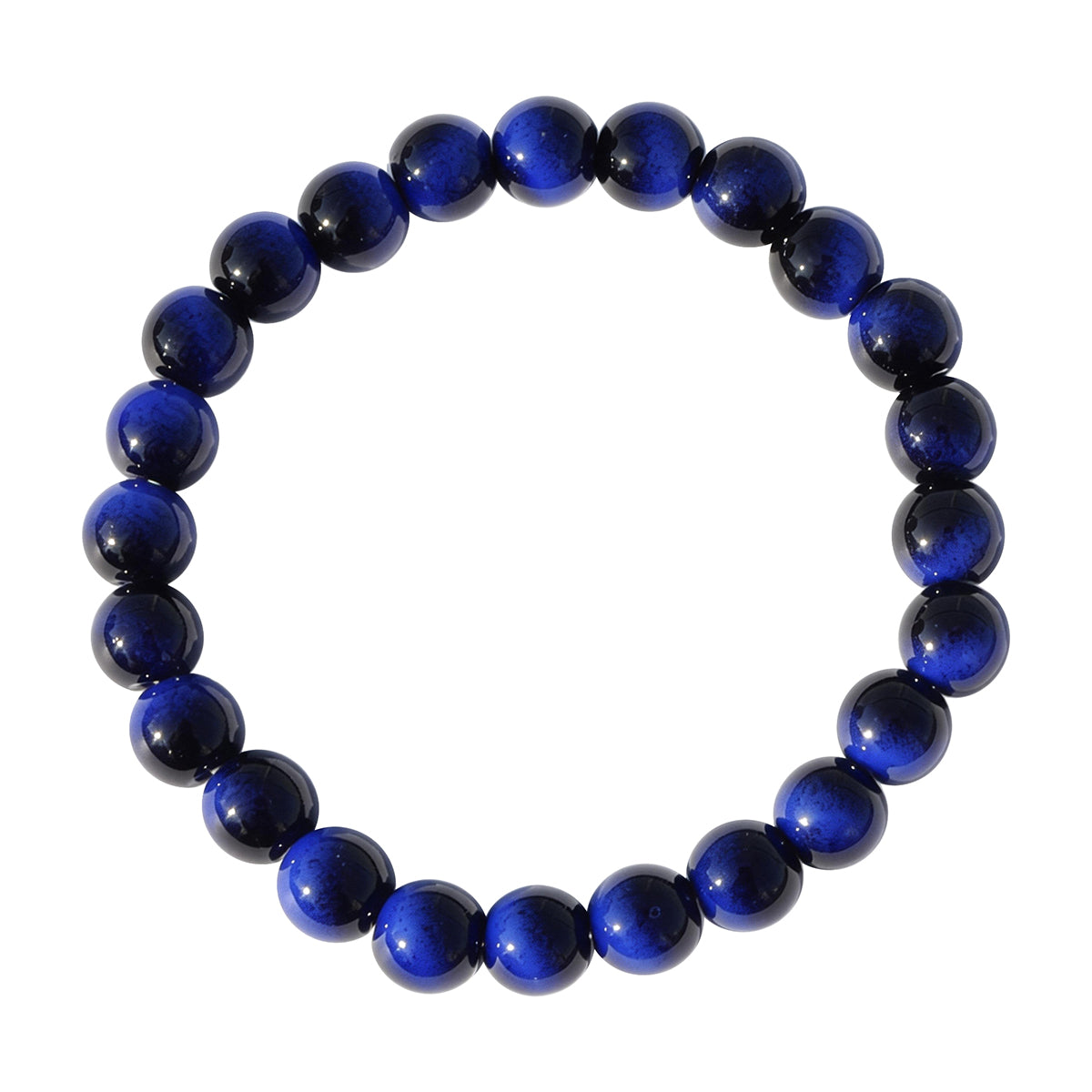 Blue Tiger's Eye Beaded Bracelet - Vintage Focus Stone