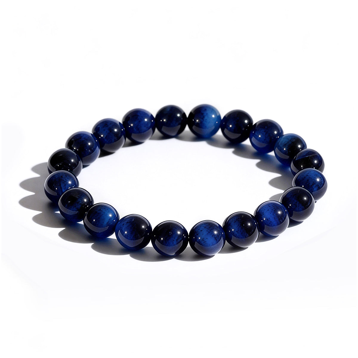 Blue Tiger's Eye Beaded Bracelet - Vintage Focus Stone