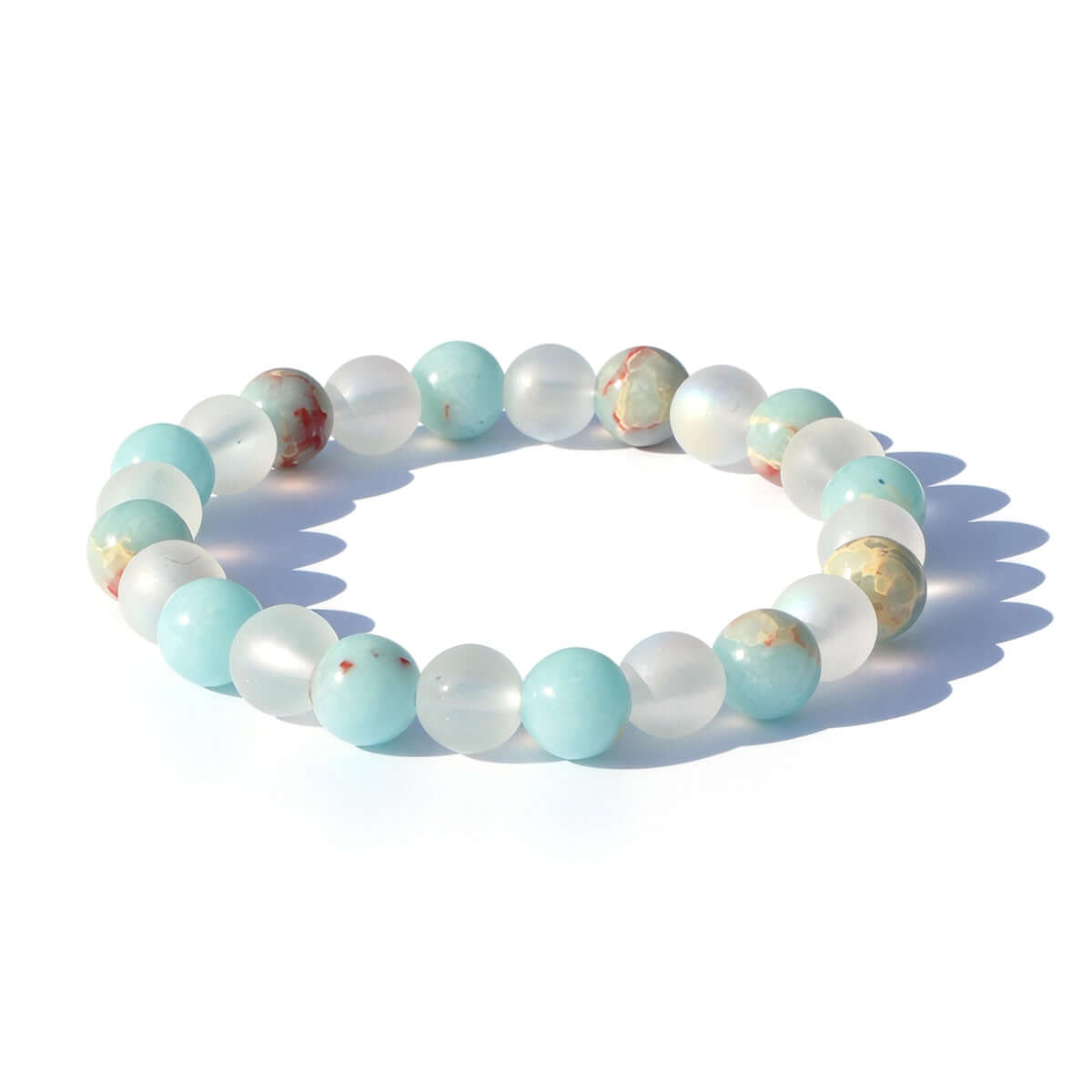 Shoushan Stone Gradation Beaded Bracelet - Vintage Ombre