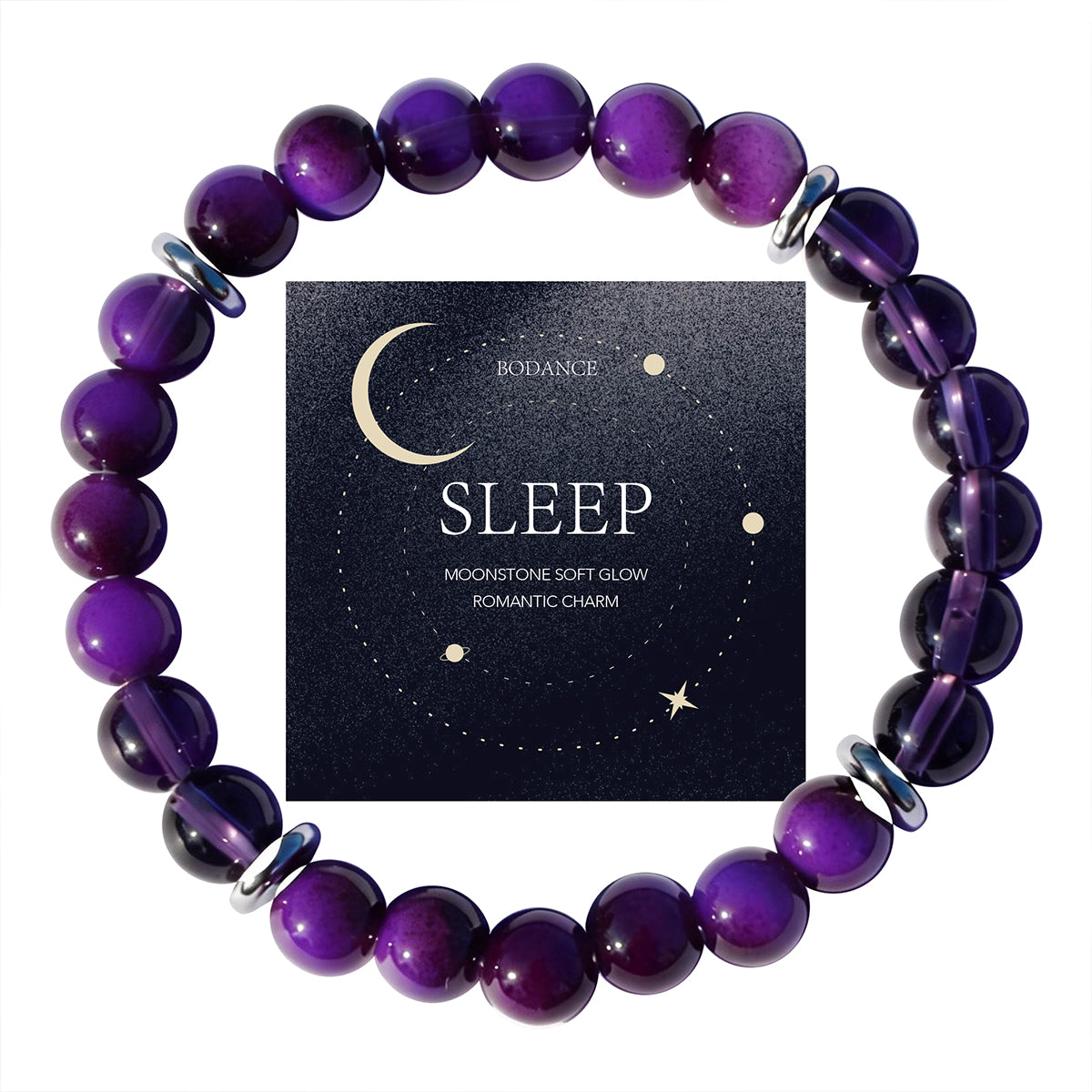 Ethereal Contrast | Amethyst Glow Beaded Bracelet Bold Beauty. Balanced Energy