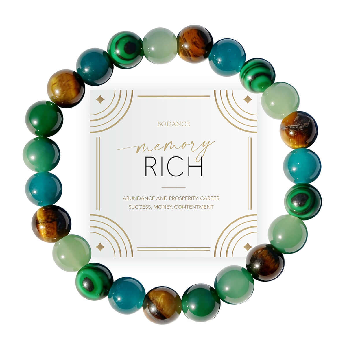 Tiger Eye & African Turquoise Beaded Bracelet - Strength