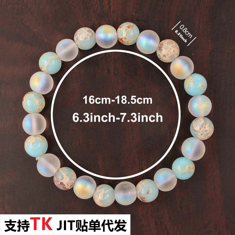 Vintage-Inspired Gradation Beaded Bracelet with Shoushan Stone Style – Fashionable and Versatile Jewelry