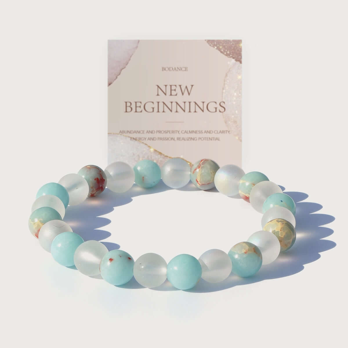 Shoushan Stone Gradation Beaded Bracelet - Vintage Ombre