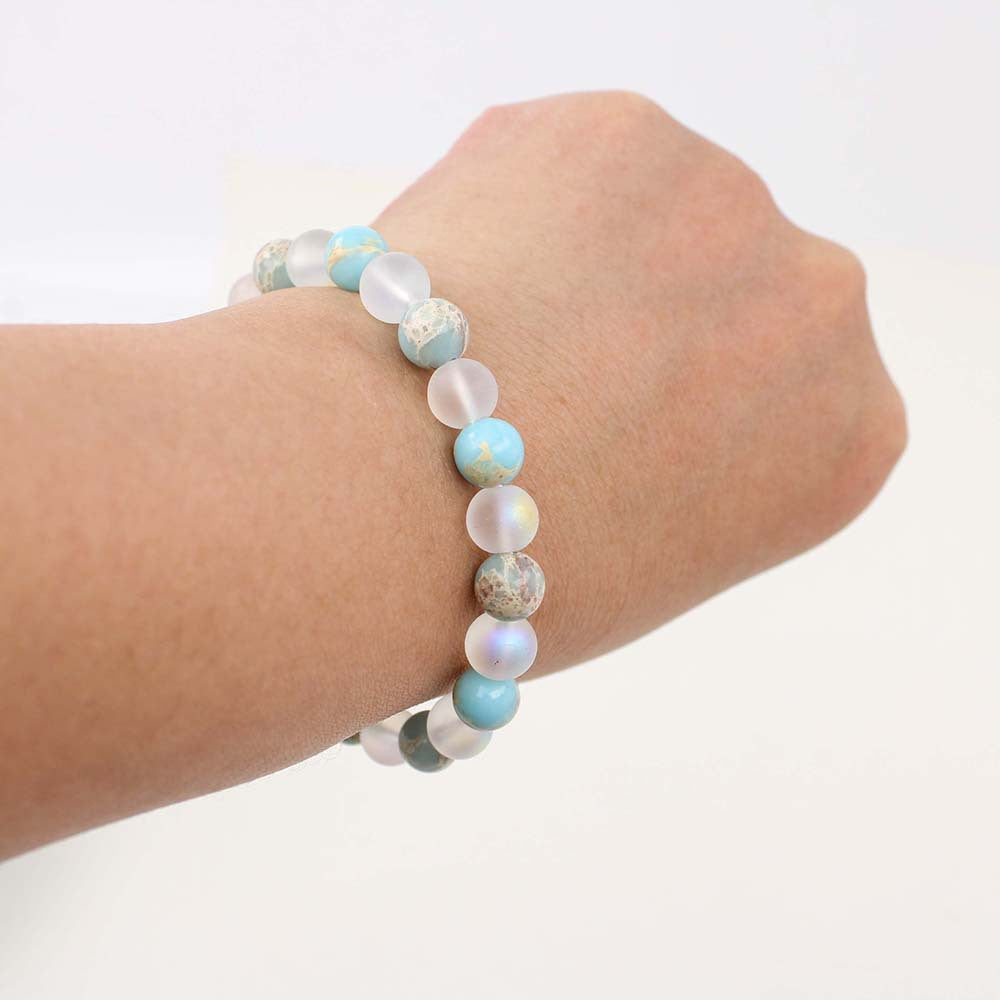 Vintage-Inspired Gradation Beaded Bracelet with Shoushan Stone Style – Fashionable and Versatile Jewelry