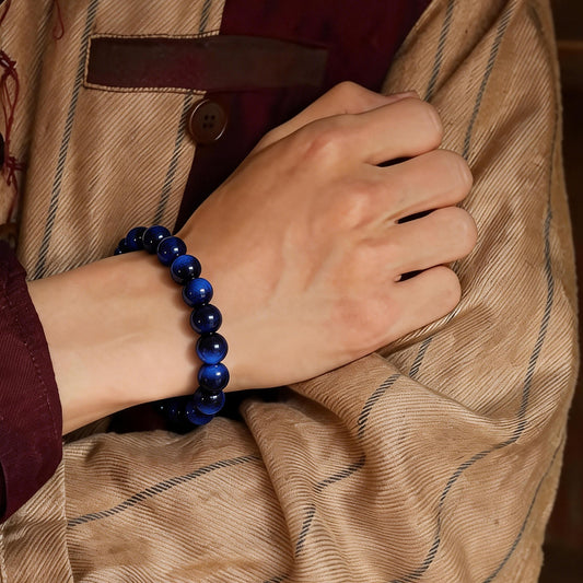 Serene Vision" | Vintage-Inspired Blue Tiger’s Eye Beaded Bracelet Find Your Focus. Embrace Your Calm
