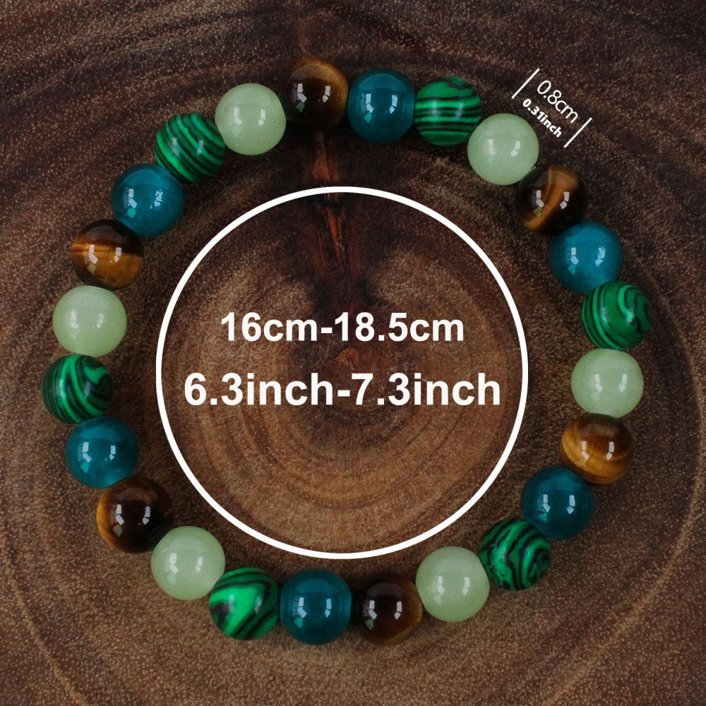 Vintage-Inspired Malachite Style Beaded Bracelet – Symbolic Wealth and Protection