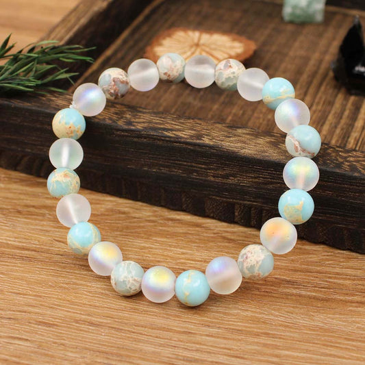 Vintage-Inspired Gradation Beaded Bracelet with Shoushan Stone Style – Fashionable and Versatile Jewelry